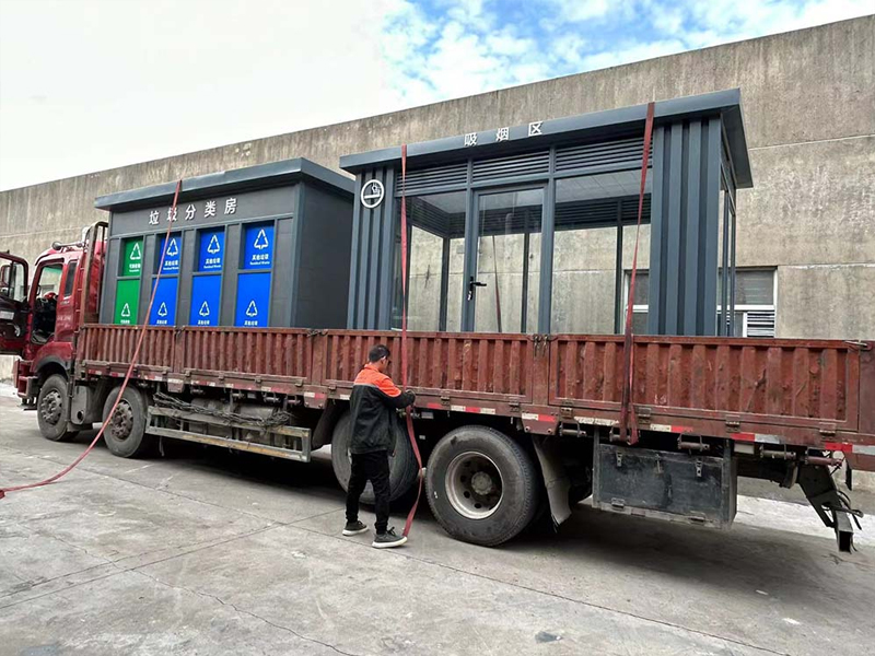 吸煙亭、垃圾分類房發(fā)貨安徽